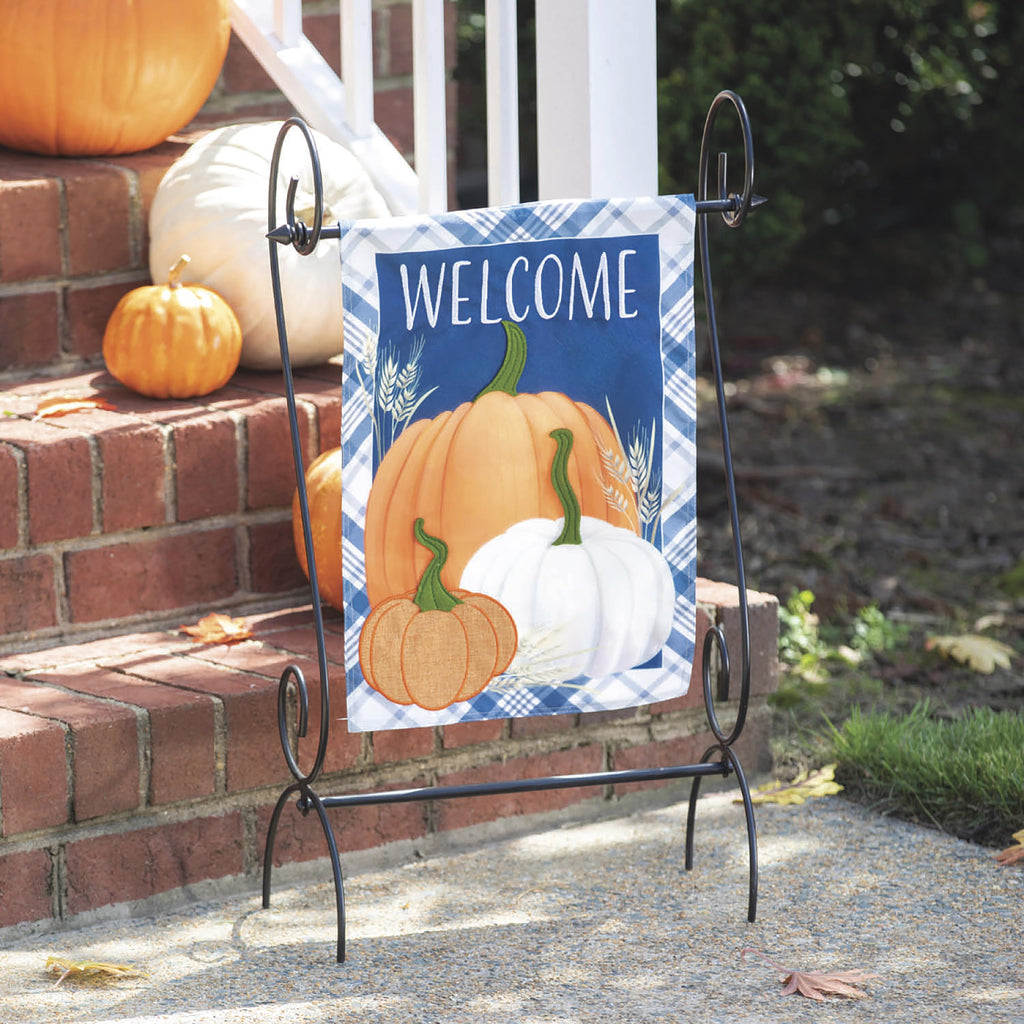 Mums and Pumpkin 2 Sided Garden Flag