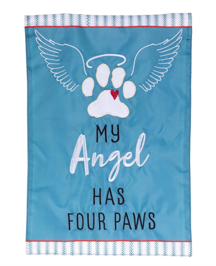 My Angel Has Four Paws 2 Sided Garden Flag