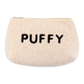 Eklips Puffy Plush Beige Makeup Bag