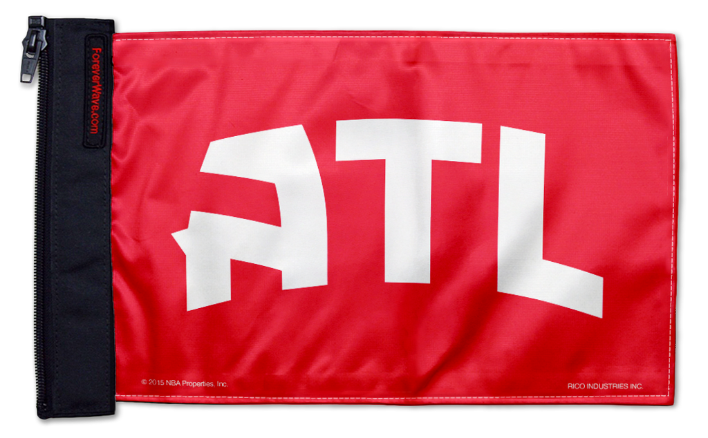 Atlanta Hawks 11"x17" Forever Wave Flag for Jeep Wrangler CJ-7 and CJ-8 1976-1986