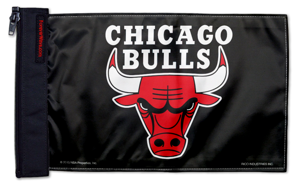 Chicago Bulls 11"x17" Forever Wave Flag for Jeep Wrangler CJ-7 and CJ-8 1976-1986