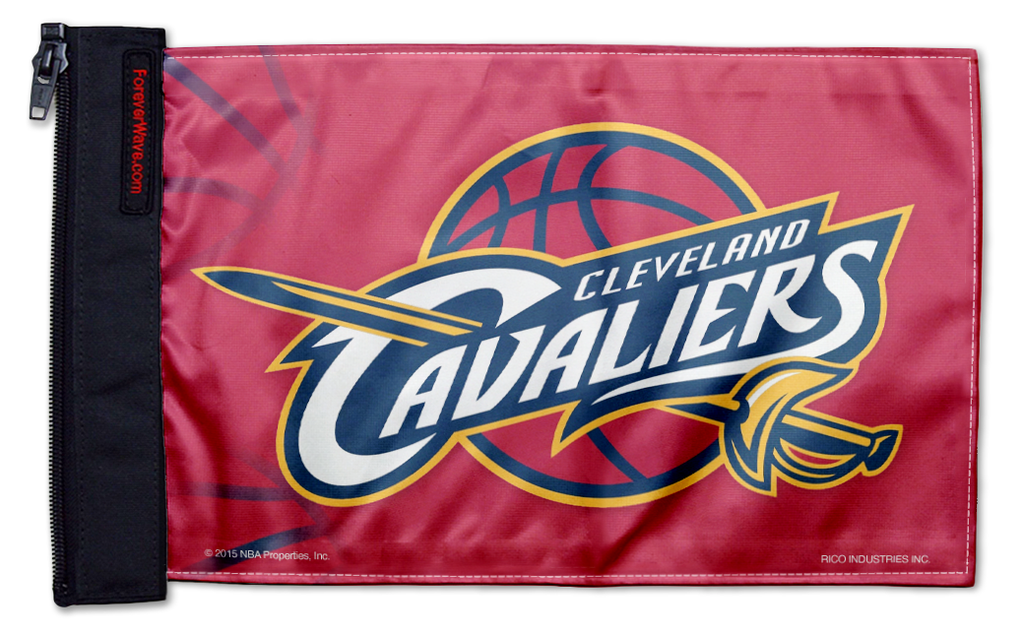 Cleveland Cavaliers 11"x17" Forever Wave Flag for Jeep Wrangler YJ 1986-1995
