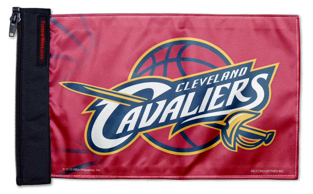 Cleveland Cavaliers 11"x17" Forever Wave Flag for Jeep Wrangler YJ 1986-1995