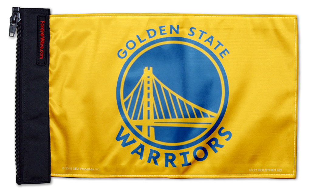Golden State Warriors 11"x17" Forever Wave Flag for Jeep Wrangler TJ 1996-2006