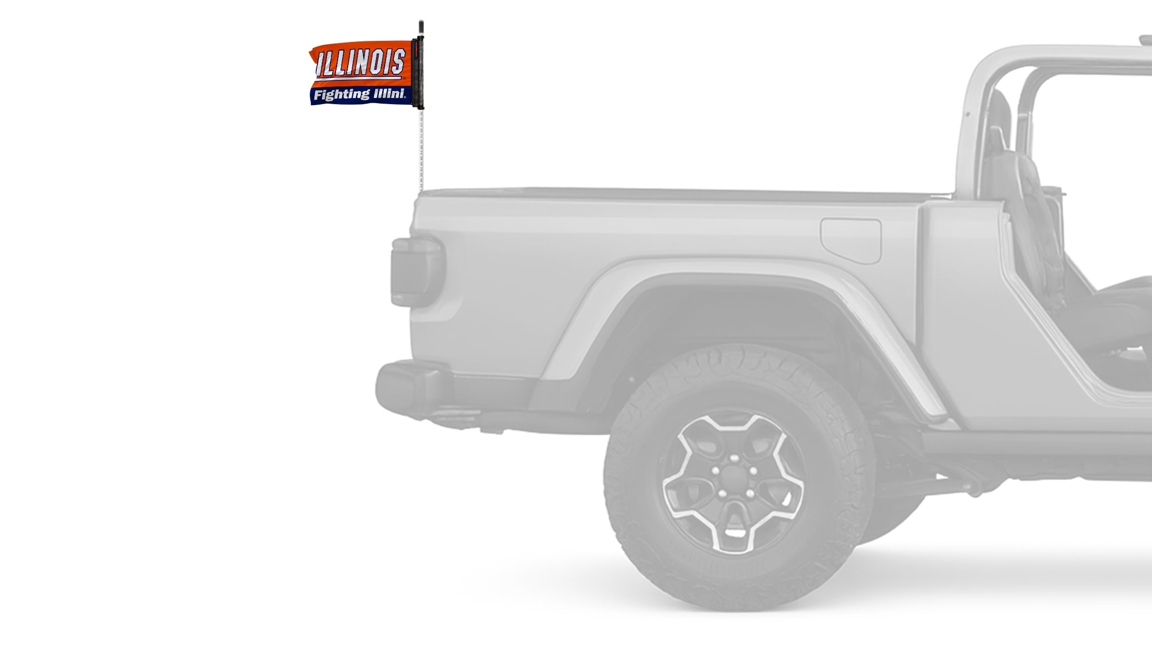 Illinois 11"x17" Forever Wave Flag for Jeep Wrangler YJ 1986-1995