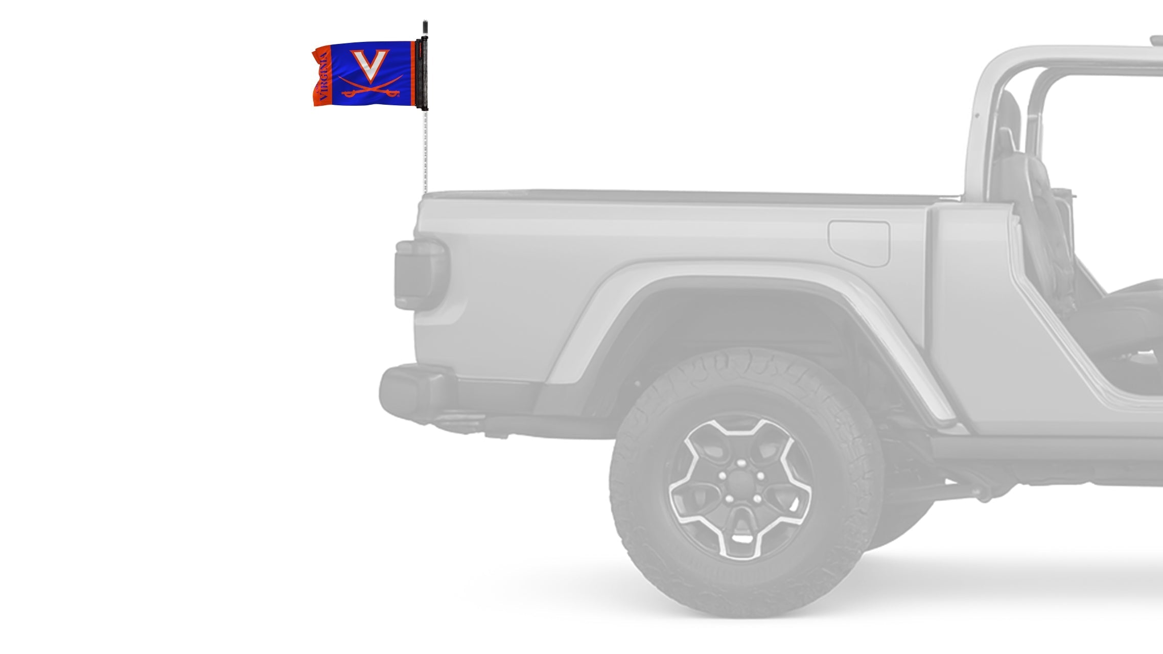 UVA 11"x17" Forever Wave Flag for Jeep Wrangler LJ 2003-2006