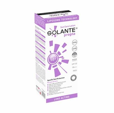 Solante Pregna SPF 50+ Sunscreen: Ultimate UVA/UVB Protection for Sensitive Pregnancy Skin - Hypoallergenic & Antioxidant Rich, 150ml