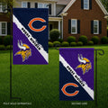 NFL Bears and Vikings House Divided Garden Flag 2 Sided