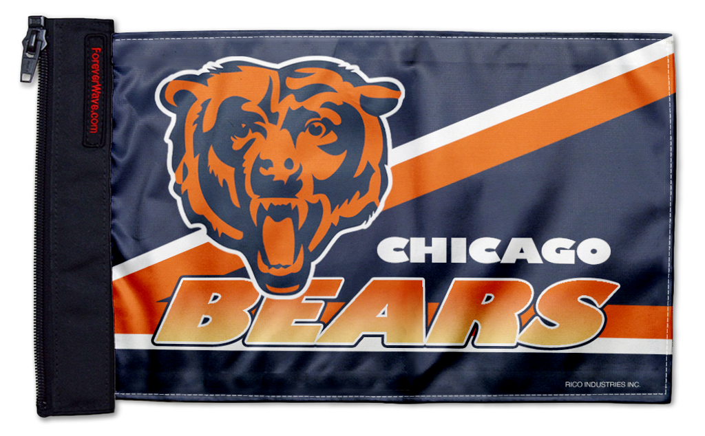 Chicago Bears 11"x17" Forever Wave Flag for Jeep Wrangler JK 2-Door 2007-2018