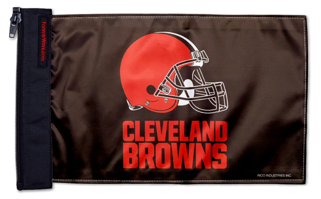Cleveland Browns 11"x17" Forever Wave Flag for Jeep Wrangler YJ 1986-1995