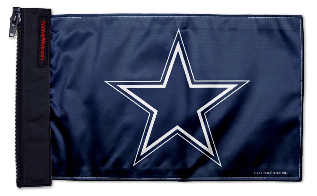 Dallas Cowboys Blue 11"x17" Forever Wave Flag for Jeep Wrangler CJ-7 and CJ-8 1976-1986