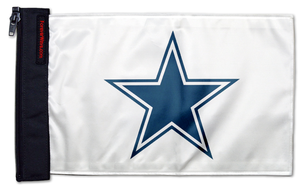 Dallas Cowboys White 11"x17" Forever Wave Flag for Jeep Wrangler LJ 2003-2006