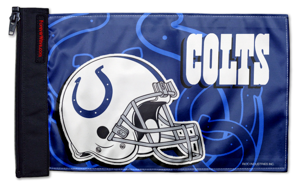 Indianapolis Colts 11"x17" Forever Wave Flag for Jeep Wrangler YJ 1986-1995
