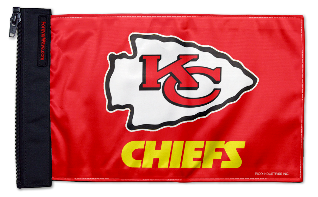 Kansas City Chiefs 11"x17" Forever Wave Flag for Jeep Wrangler YJ 1986-1995