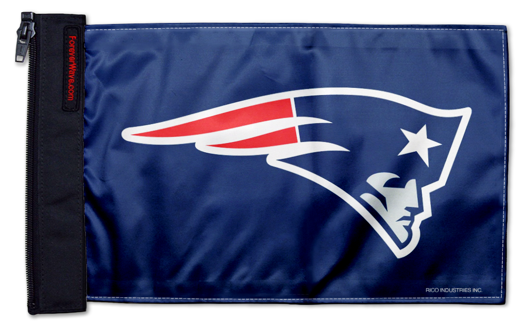 New England Patriots 11"x17" Forever Wave Flag for Jeep Wrangler TJ 1996-2006