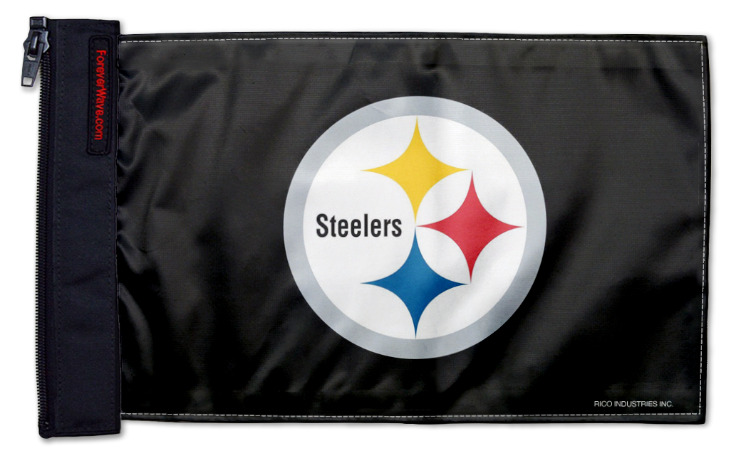 Pittsburgh Steelers 11"x17" Forever Wave Flag for Jeep Wrangler TJ 1996-2006