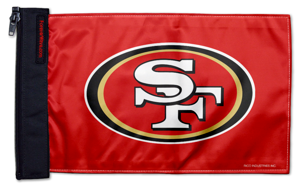 San Francisco 49ers 11"x17" Forever Wave Flag for Jeep Wrangler LJ 2003-2006