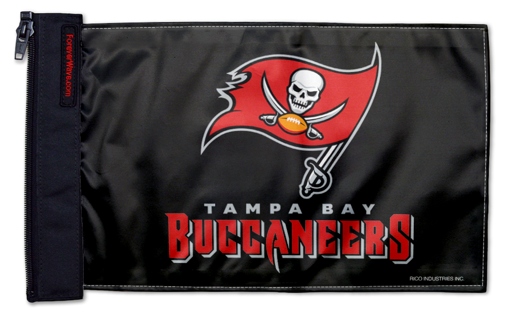 Tampa Bay Bucs 11"x17" Forever Wave Flag for Jeep Wrangler CJ-7 and CJ-8 1976-1986
