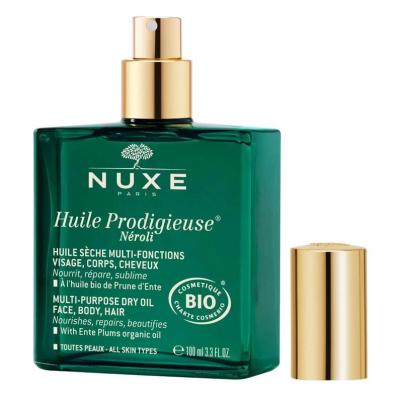 Nuxe Huile Prodigieuse Neroli Multi-purpose Dry Oil for Skin and Hair - Natural, Organic, Paraben-free Beauty Product