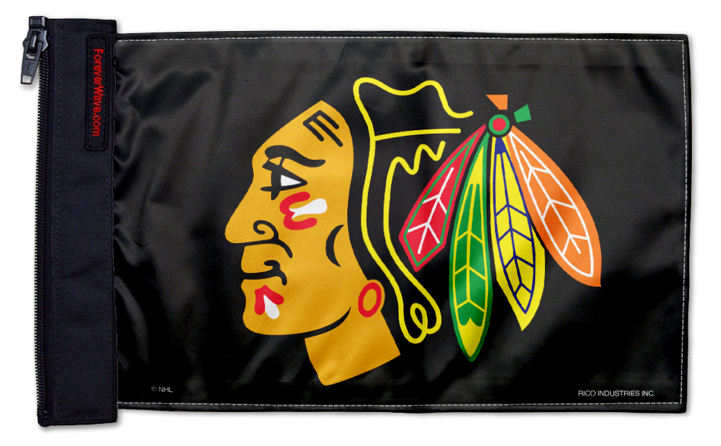 Chicago Blackhawks 11"x17" Forever Wave Flag for Jeep Wrangler TJ 1996-2006