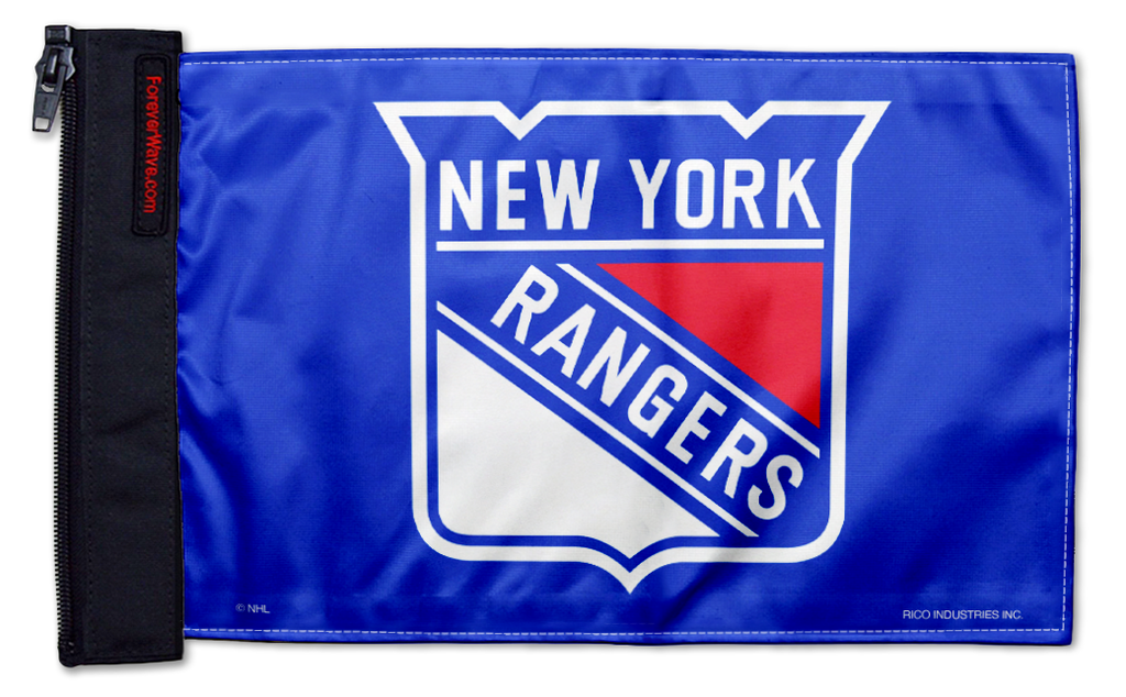 New York Rangers 11"x17" Forever Wave Flag for Jeep Wrangler LJ 2003-2006