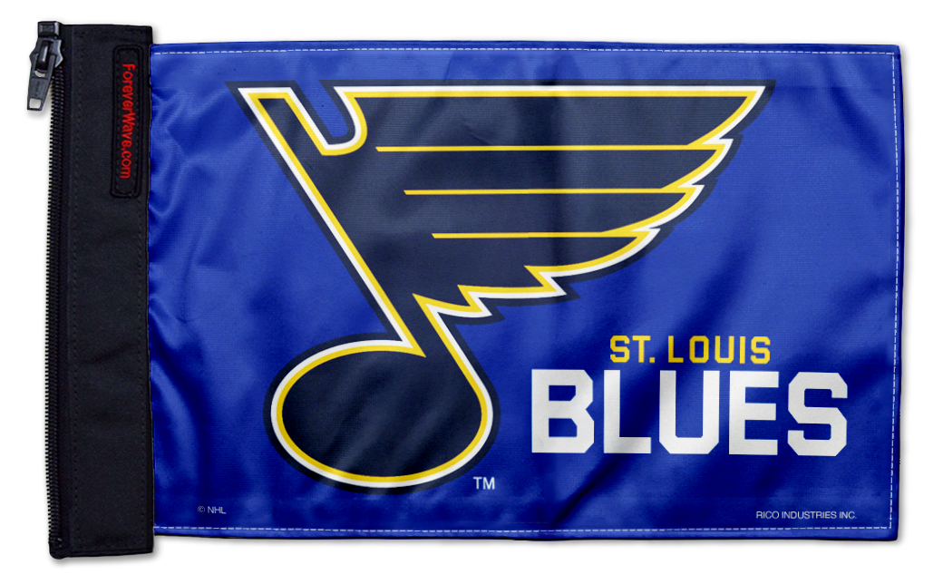 St. Louis Blues 11"x17" Forever Wave Flag for Jeep Wrangler YJ 1986-1995
