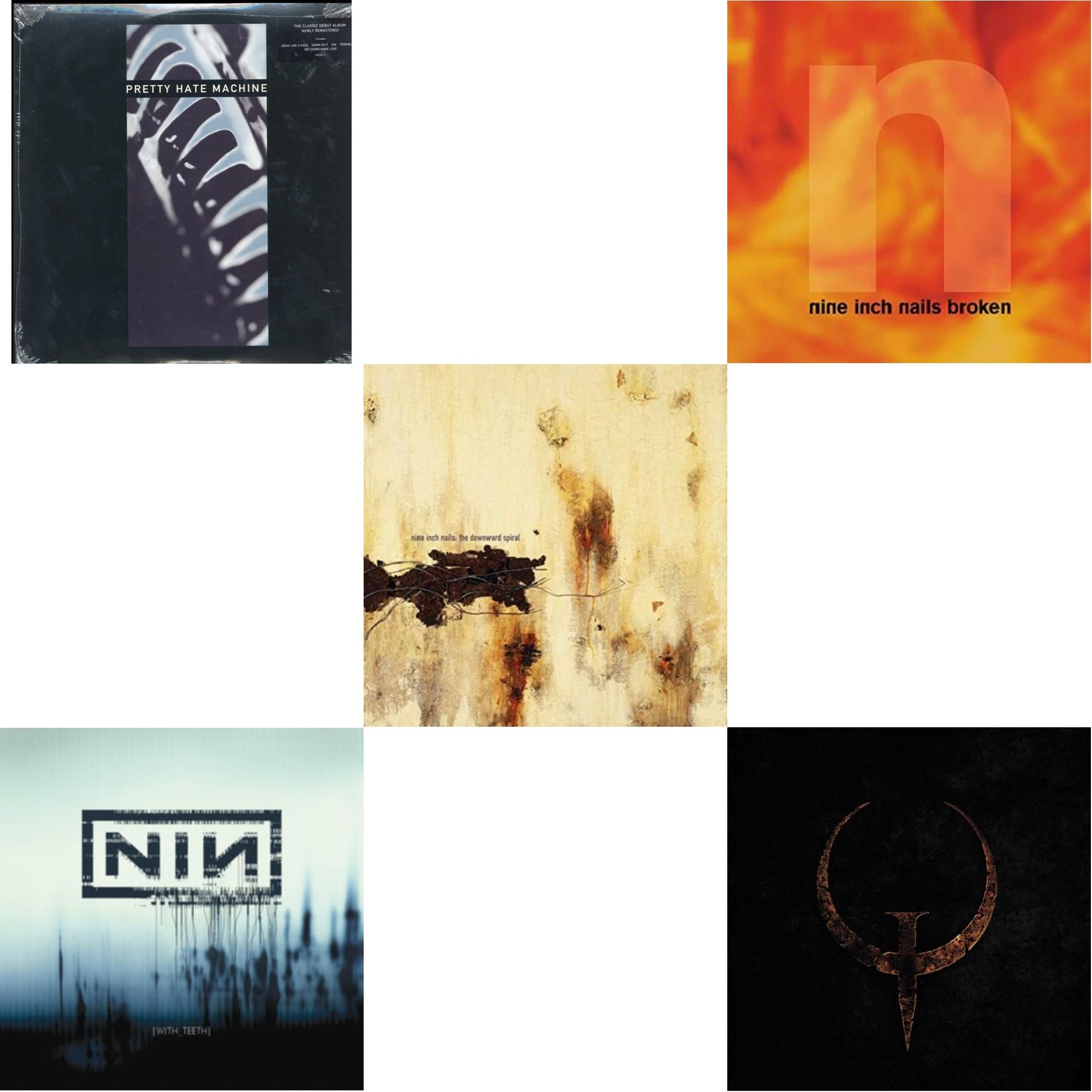Pretty Hate Machine: 2010 Remaster & With Teeth (2LP) & Downward Spiral (2LP/180G/2016 Remaster) & Broken (180G/LP/7Inch) & Quake (2LP)