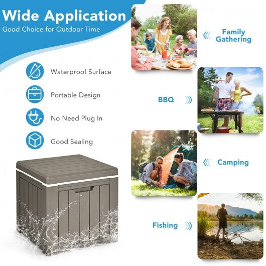 10 4-in-1 Gallon Storage Cooler for Picnic and Outdoor Activities-Black