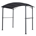 8 x 5 x 7 FT Grill Gazebo Outdoor BBQ Canopy with Metal Frame-Gray