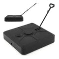 330 lbs Weighted Cantilever Umbrella Base with Wheels and Retractable Pull Rod-Black