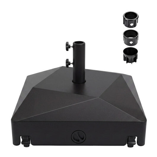 154lbs Mobile Fillable Patio Umbrella Base with 4 Wheels