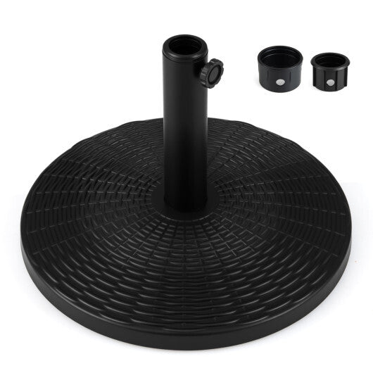 Concrete Patio Umbrella Base with Rattan Pattern for Lawn