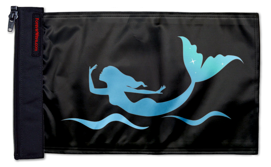 Mermaid 12"x18" Forever Wave Flag for Jeep Wrangler CJ-7 and CJ-8 1976-1986