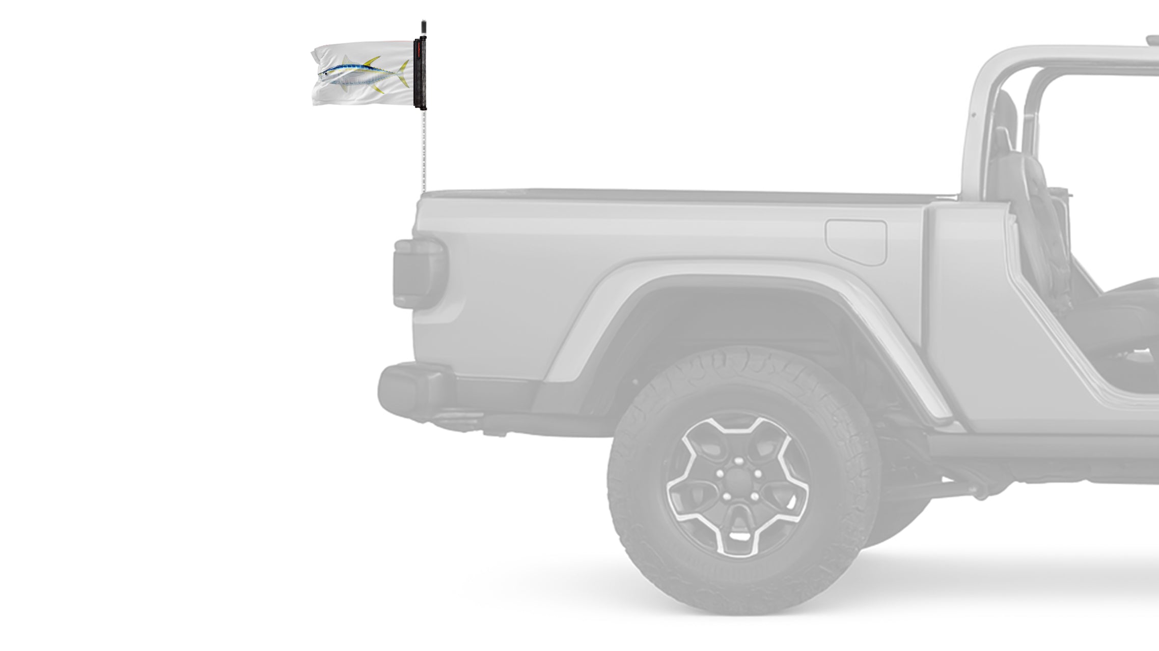 Tuna 12"x18" Forever Wave Flag for Jeep Wrangler YJ 1986-1995