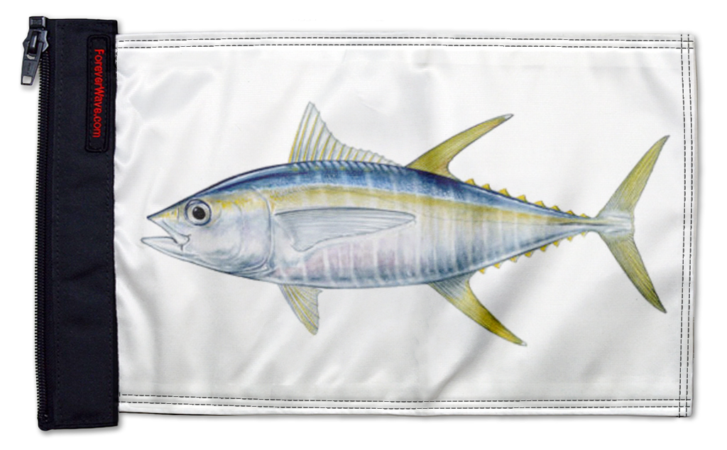 Tuna 12"x18" Forever Wave Flag for Jeep Wrangler CJ-7 and CJ-8 1976-1986