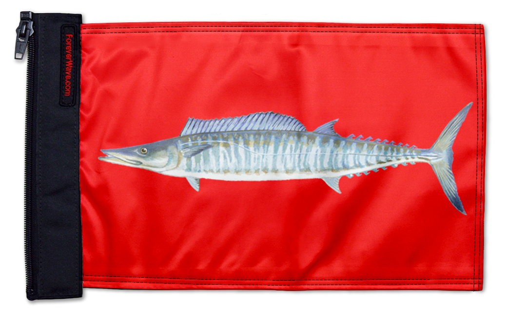 Wahoo 12"x18" Forever Wave Flag