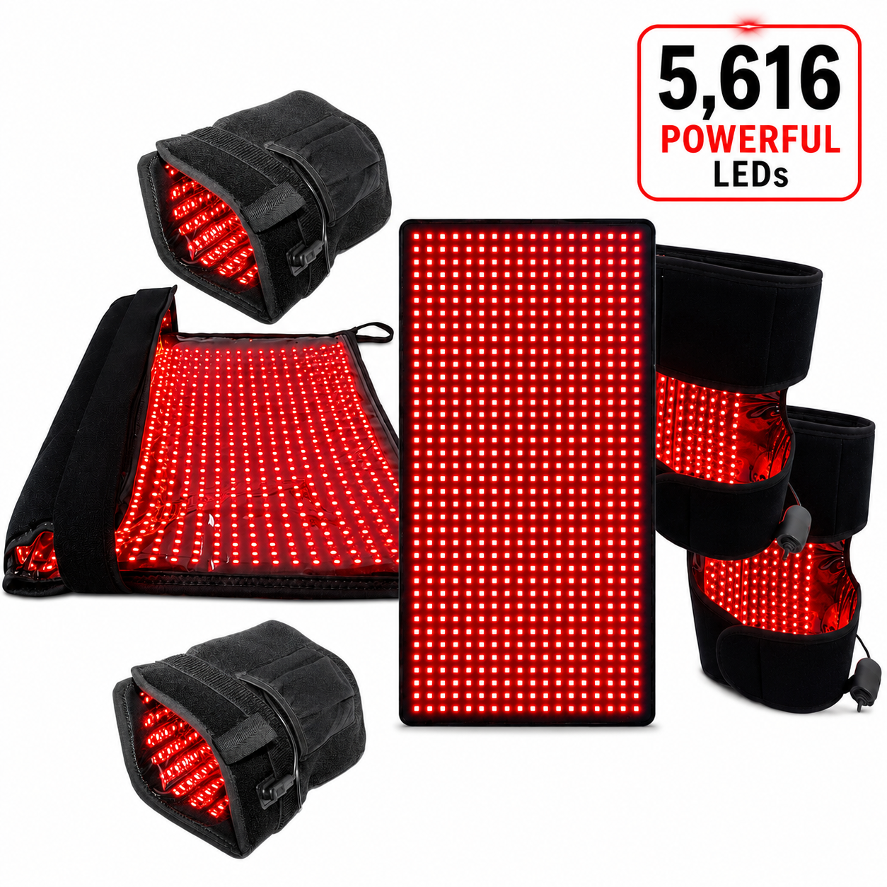 Red Light Nerve and Circulation Support Kit for Hands and Feet – 6 Devices Total LEDs: 5,616