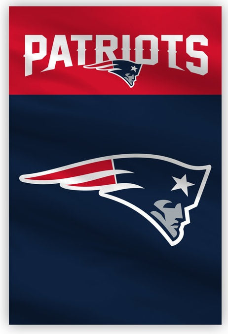 New England Patrioits Garden Flag 2 Sided Logo