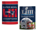 New England Patriots Garden Flag Super Bowl LIII Champions 2 Sided