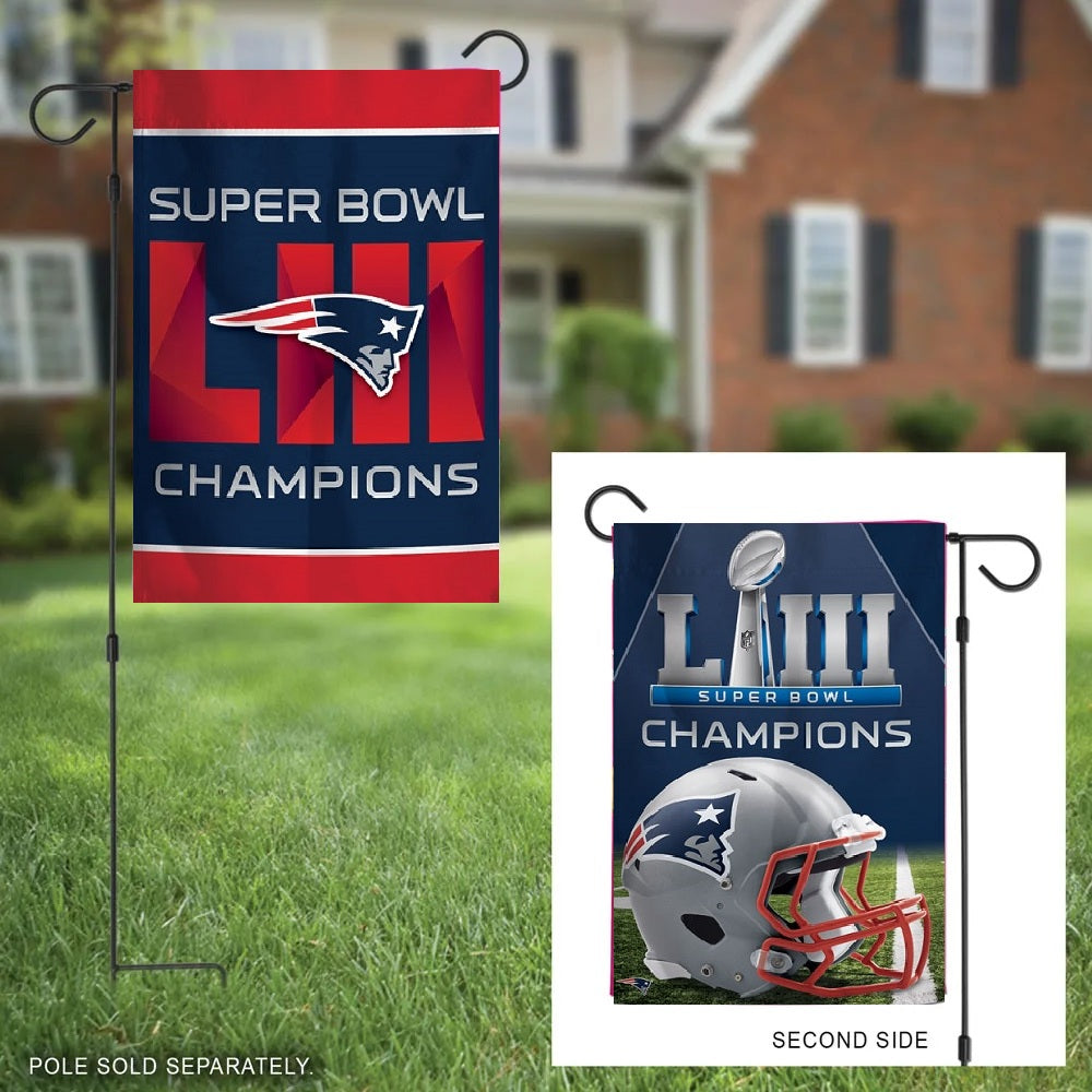 New England Patriots Garden Flag Super Bowl LIII Champions 2 Sided