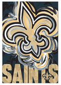 New Orleans Saints Garden Flag 2 Sided Justin Patten Logo
