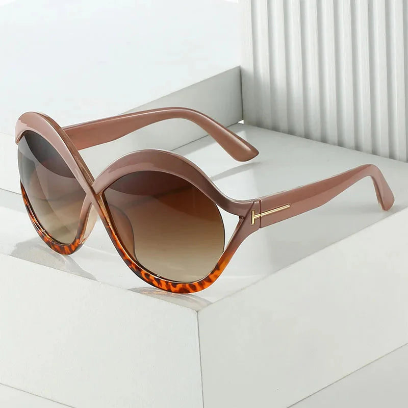 New Oversized Circular Frame Sunglasses for Women