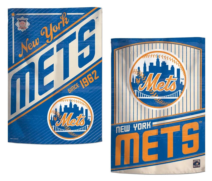 New York Mets Garden Flag 2 Sided Retro Classic Logo