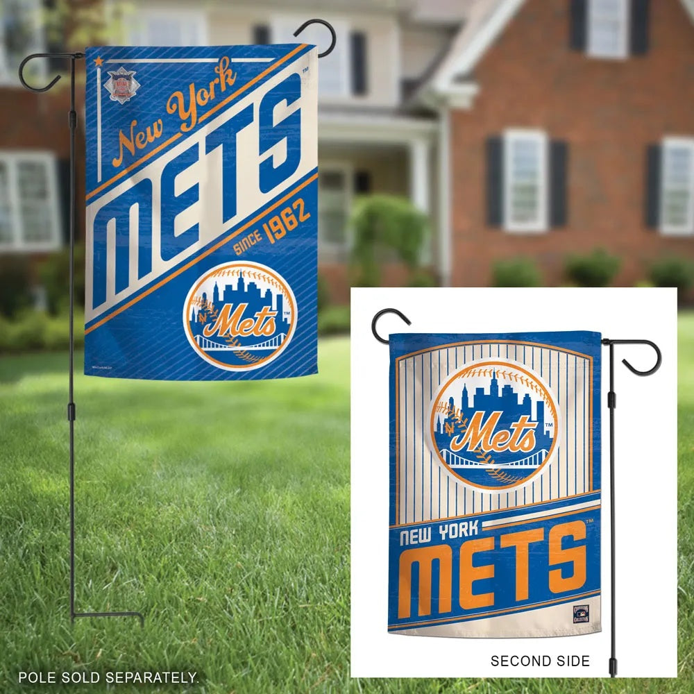 New York Mets Garden Flag 2 Sided Retro Classic Logo