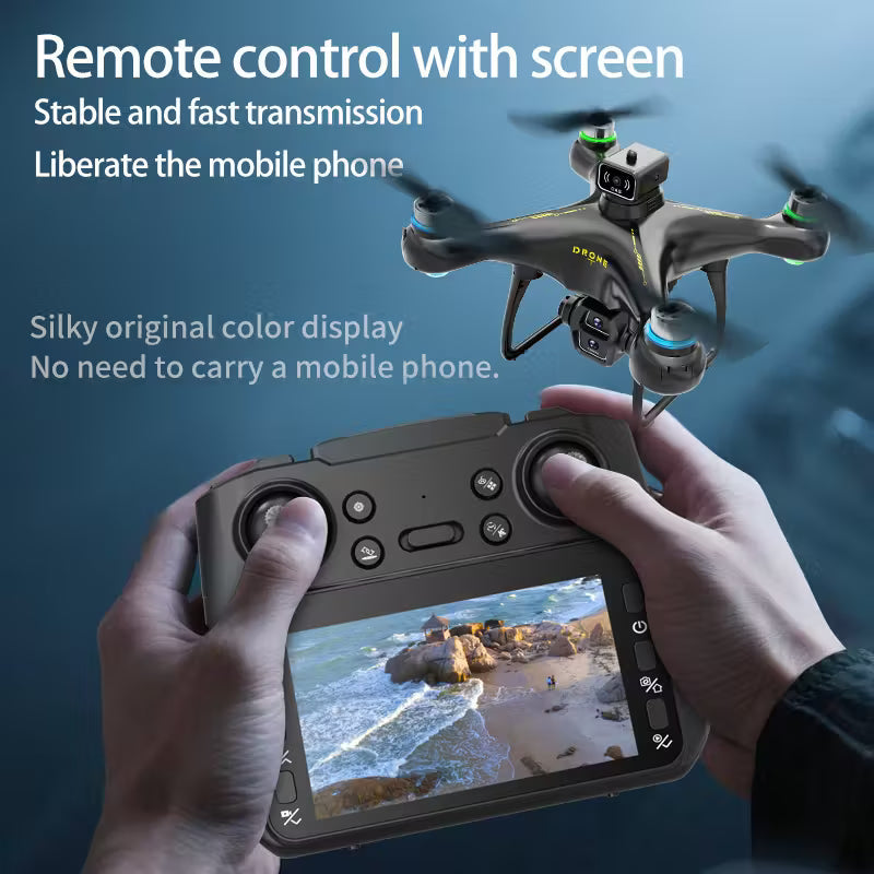 8K GPS Drone with 2 Batteries - 60 Min Flight Time, Brushless Motor, Auto Obstacle Avoidance & Return to Home - Eagle Eye Camera for Beginners & Professionals