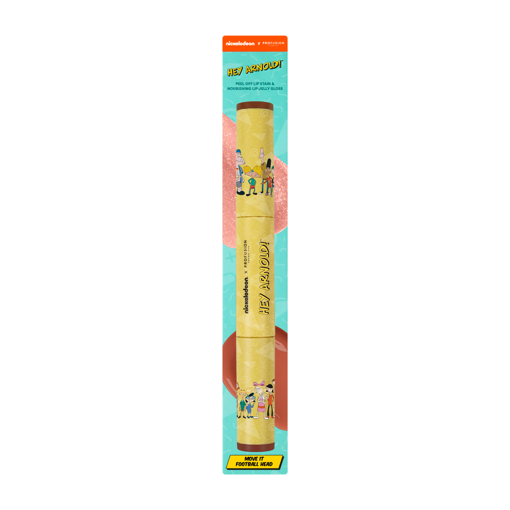 Hey Arnold! | Move It Football Head - Peel Off Lip Stain & Nourishing Lip Balm