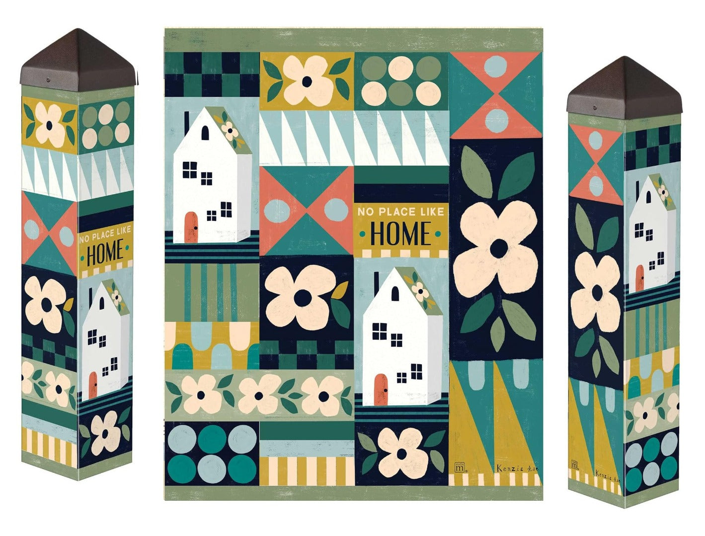 No Place Like Home Art Pole 20 Inches