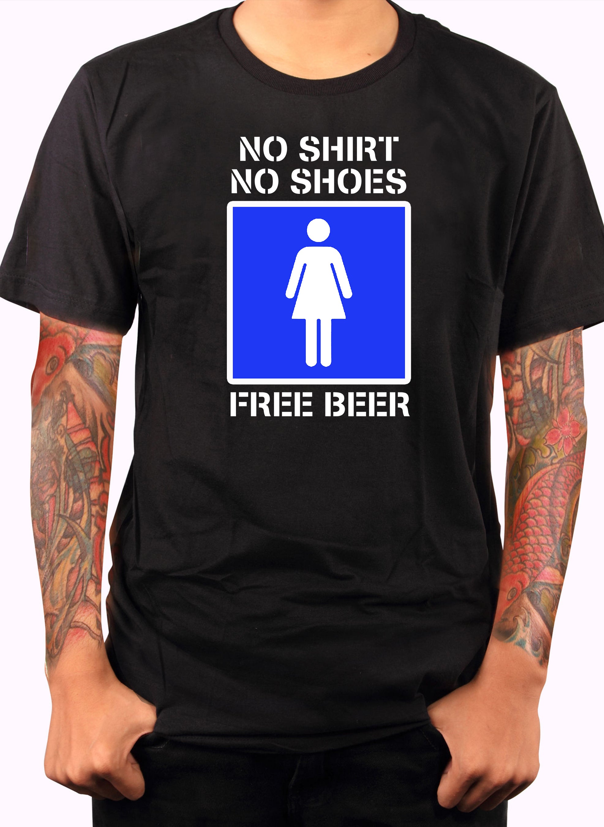 No Shirt No Shoes Free Beer T-Shirt