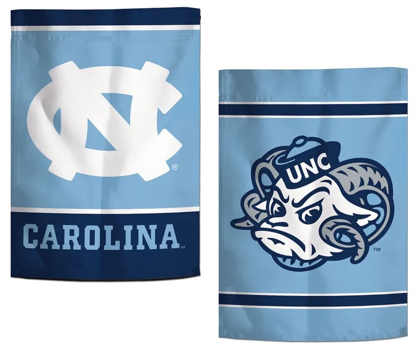 North Carolina Tar Heels Garden Flag 2 Sided Logo