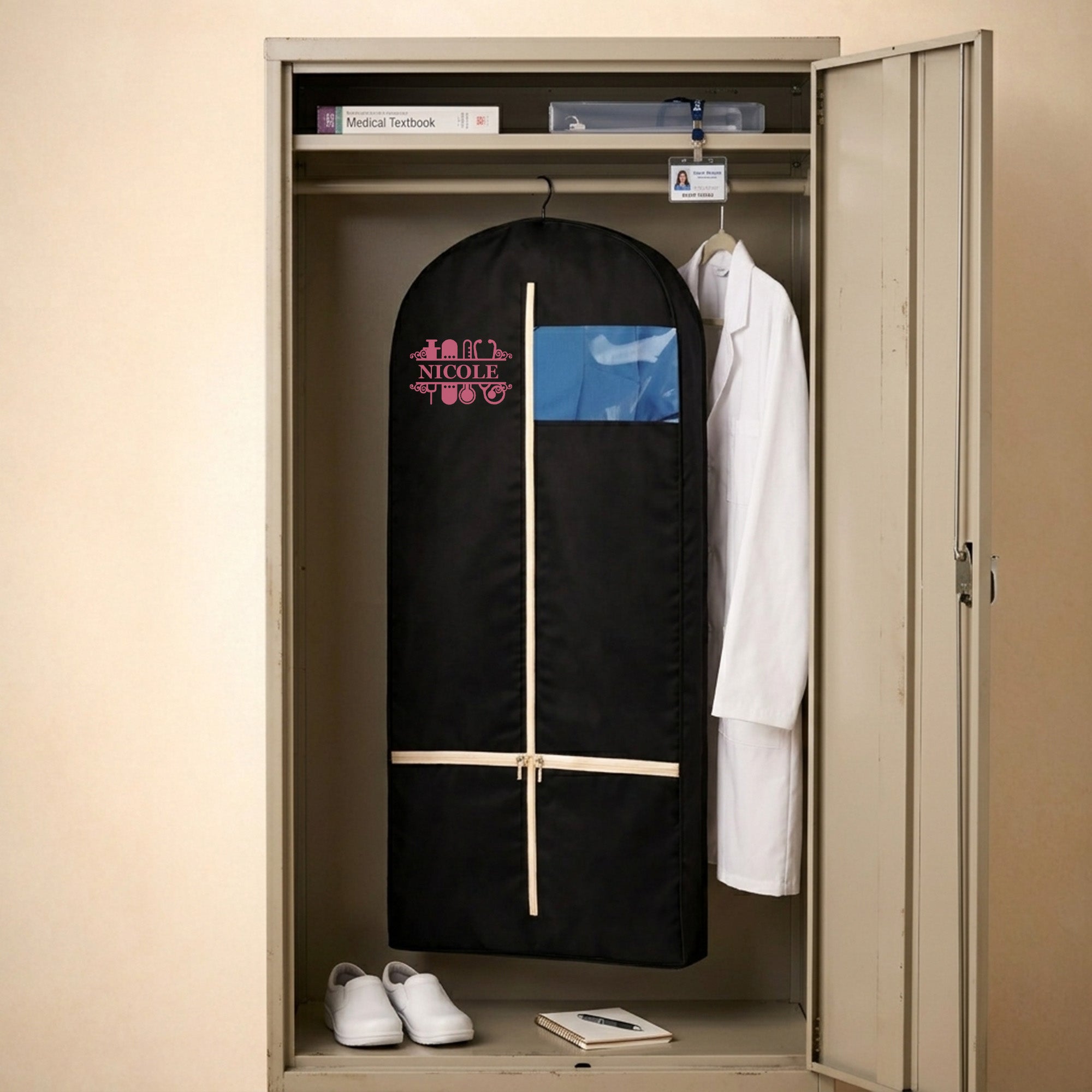Personalized Garment bag for Hanging Clothes & Travel for Nurse
